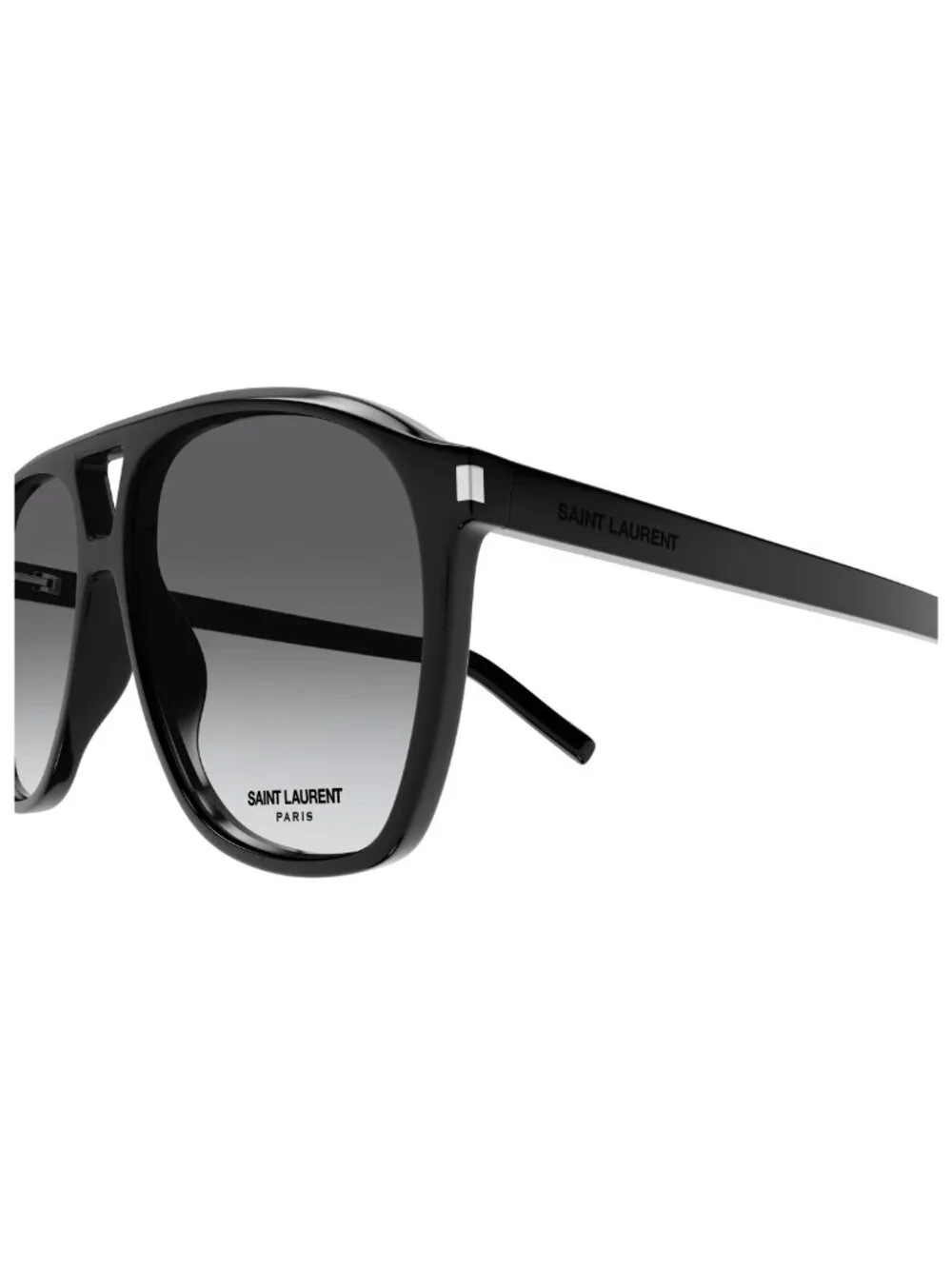 New Saint Laurent Women's Sunglasses Black Square Grey Lens Acetate Frame SL 596